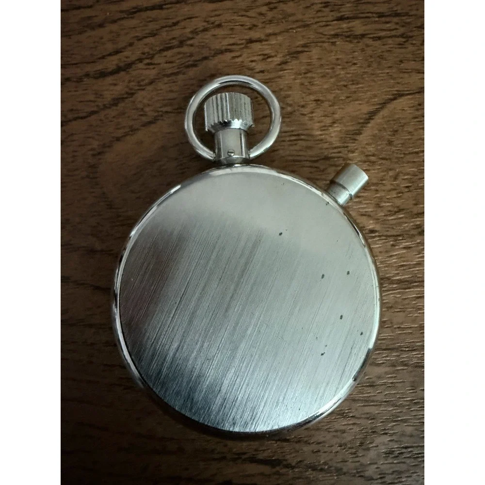 Vintage Catreau Swiss Made 1/10 Second Mechanical Stopwatch Timer Working Chrome